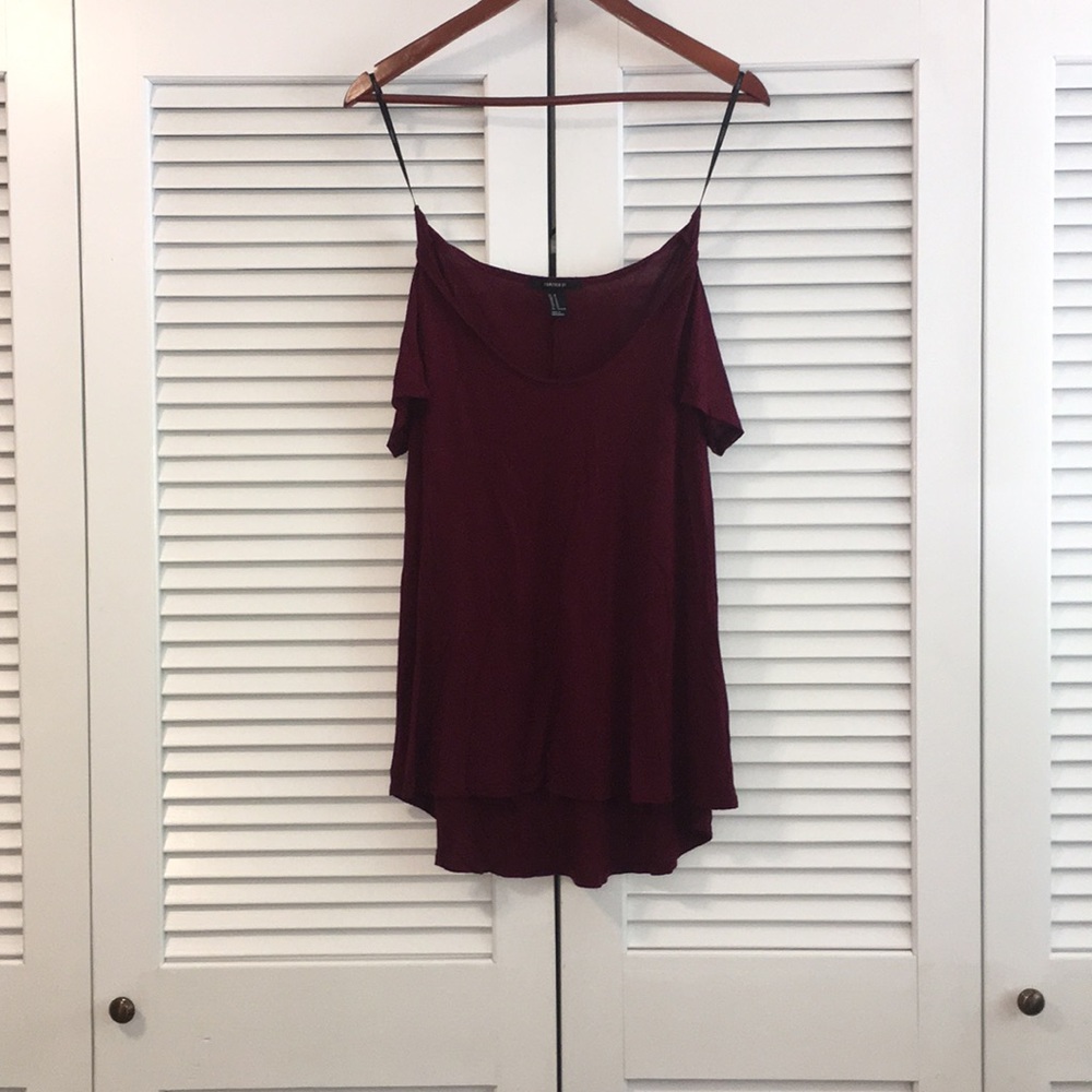 Flowy maroon shirt